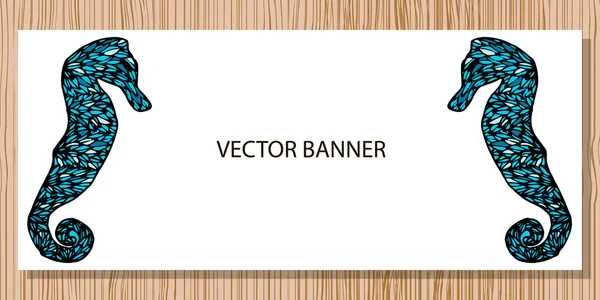 Doodle sea horse Vector Graphics