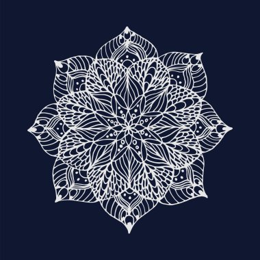 Çiçek mandala vektör