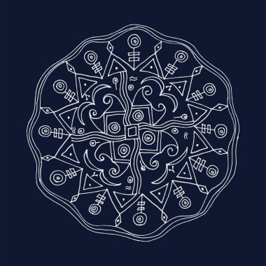 Çiçek mandala vektör