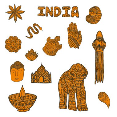 Doodle Hindistan öğeleri