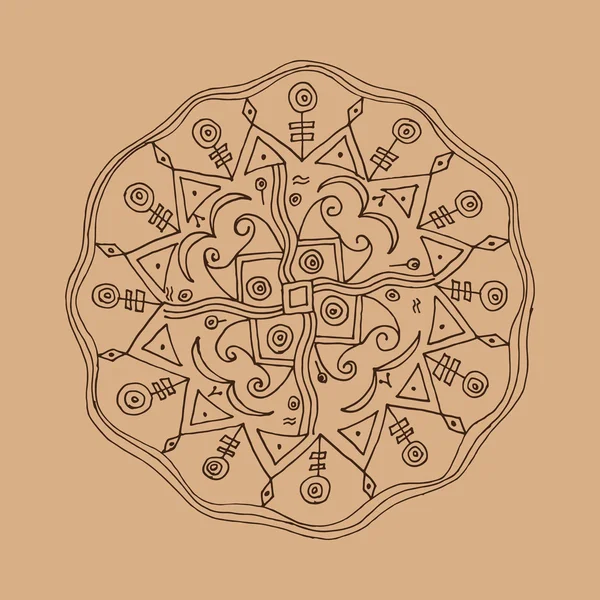 Mandala de flores en vector — Archivo Imágenes Vectoriales