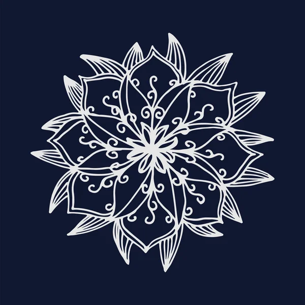 Mandala de flores en vector — Archivo Imágenes Vectoriales