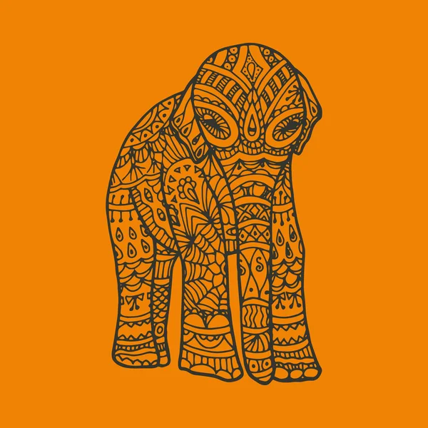 Elefante indio en vector — Archivo Imágenes Vectoriales