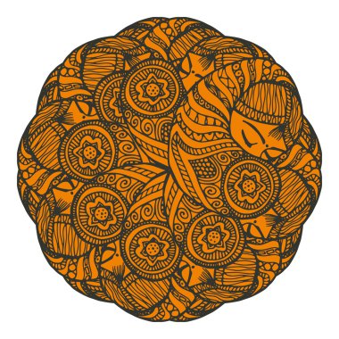 Çiçek mandala vektör