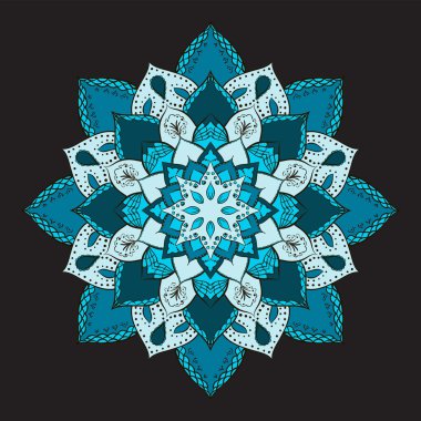 Çiçek mandala vektör