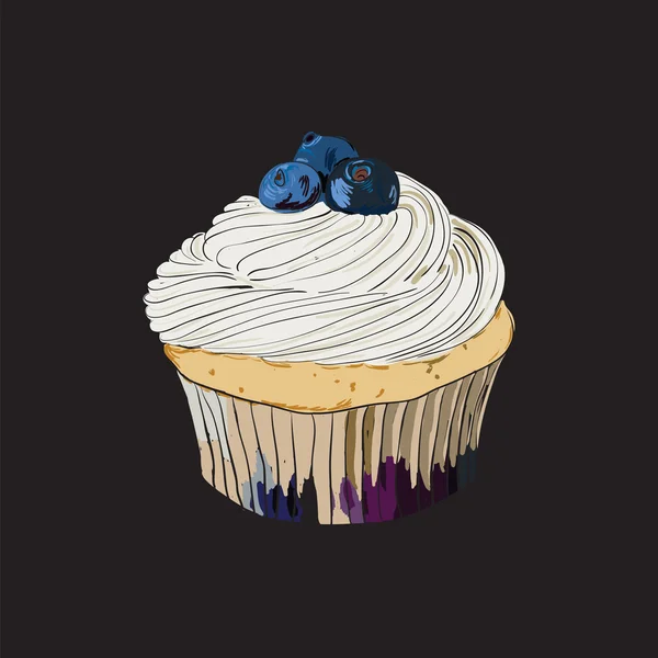 Cupcake en vecteur — Image vectorielle