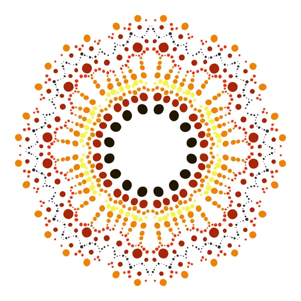 Mandala de flores en vector — Vector de stock
