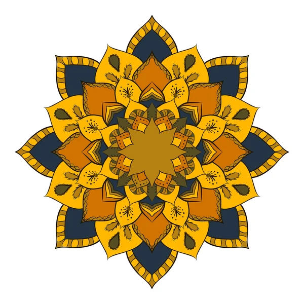 Mandala de flores en vector — Vector de stock