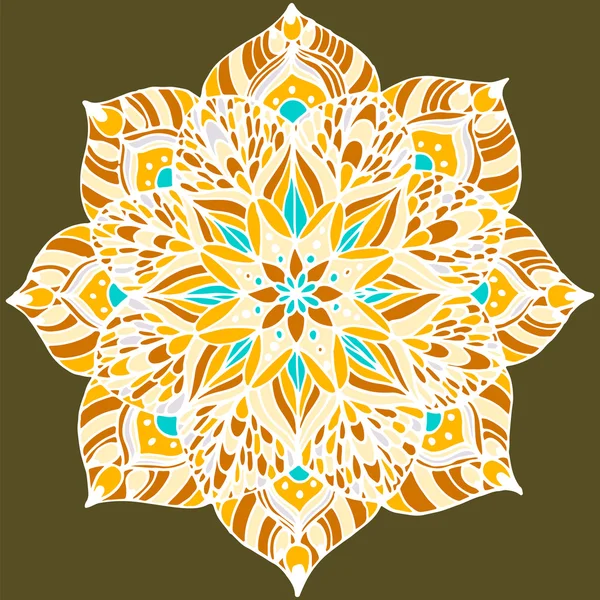 Mandala de flores en vector — Archivo Imágenes Vectoriales