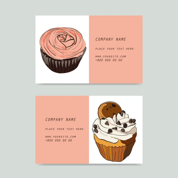 Doodle cupcake i vector — Stock vektor