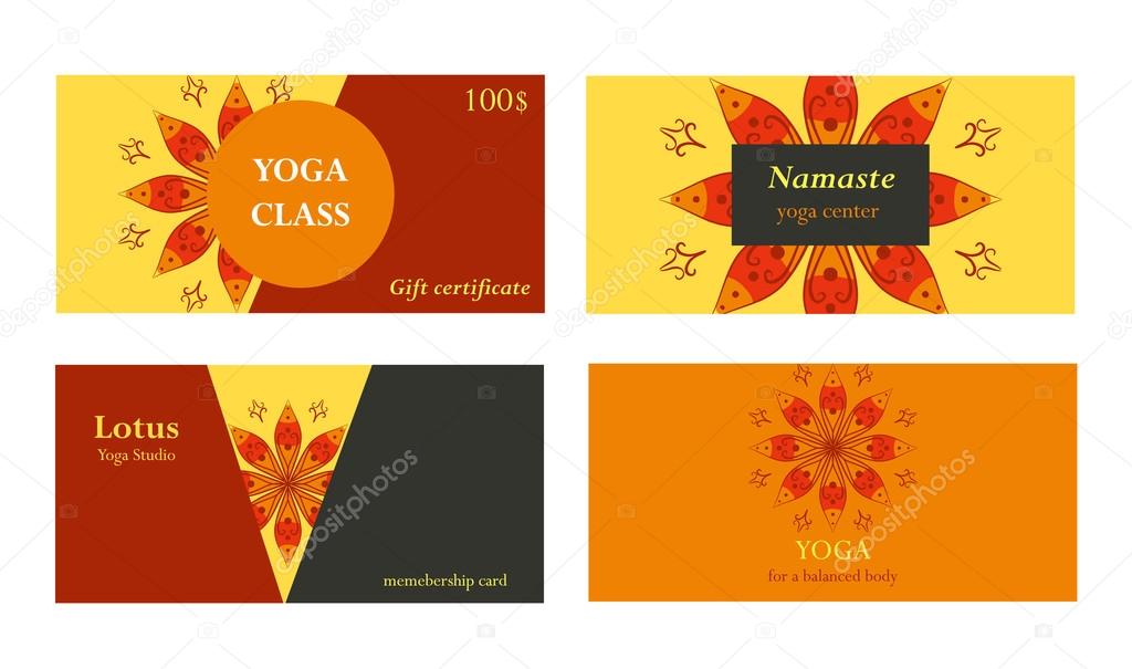 Visit cards for yoga
