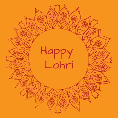 Happy Lohri in vector clipart