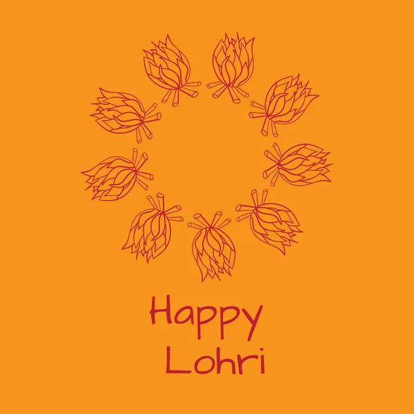 Happy Lohri card — Vector de stoc