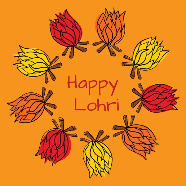 Happy Lohri vektoru — Stockový vektor