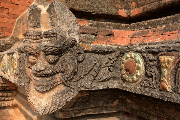 Dekorace na chrámy v Myanmaru Bagan — Stock fotografie