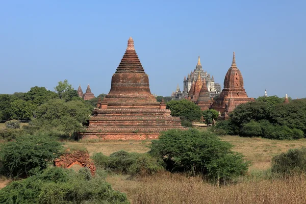 De tempels van bagan in myanmar — Stockfoto