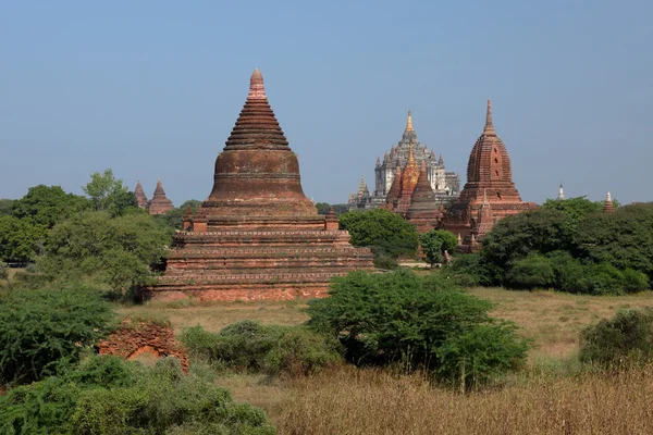 Храмы Багана в Мьянме — стоковое фото