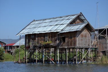 Köy Myanmar Inle Gölü Balık tutma