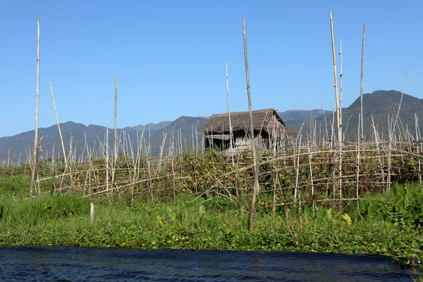 Fiske byar på Inle Lake i Myanmar — Stockfoto