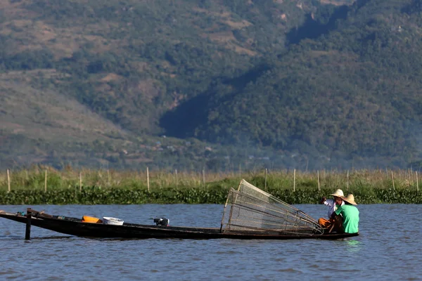 The Leg Rowers dal lago Inle in Myanmar — Foto Stock