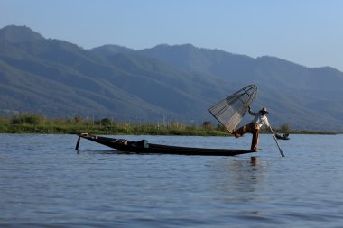 Bacak rowers Inle Gölü Myanmar