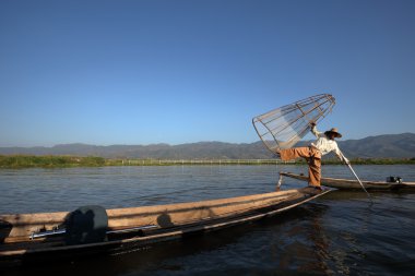 Bacak rowers Inle Gölü Myanmar