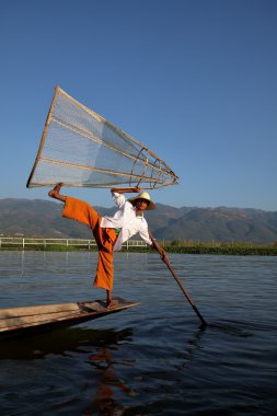 Bacak rowers Inle Gölü Myanmar