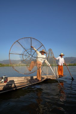 Bacak rowers Inle Gölü Myanmar