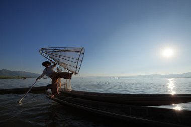 Bacak rowers Inle Gölü Myanmar