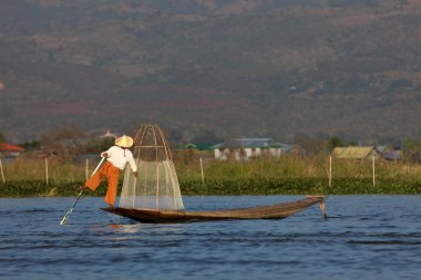 Bacak rowers Inle Gölü Myanmar