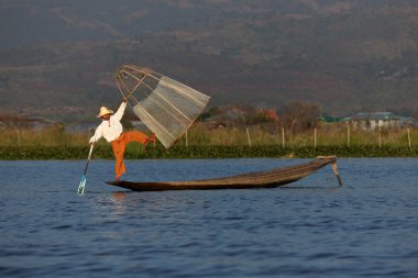 Bacak rowers Inle Gölü Myanmar