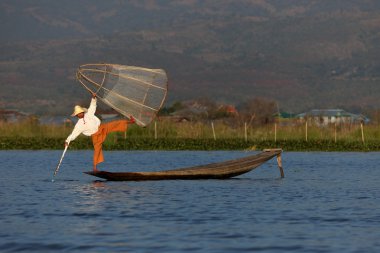 Bacak rowers Inle Gölü Myanmar