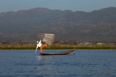 Bacak rowers Inle Gölü Myanmar