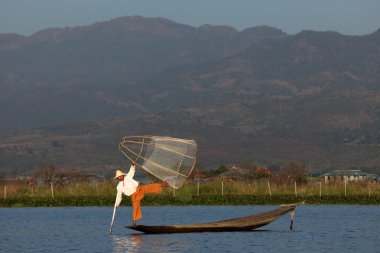 Bacak rowers Inle Gölü Myanmar