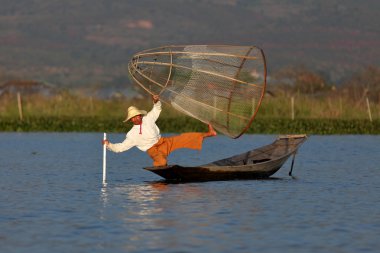 Bacak rowers Inle Gölü Myanmar