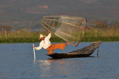 Bacak rowers Inle Gölü Myanmar