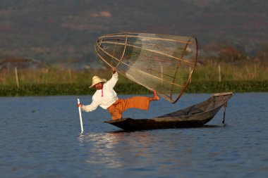Bacak rowers Inle Gölü Myanmar