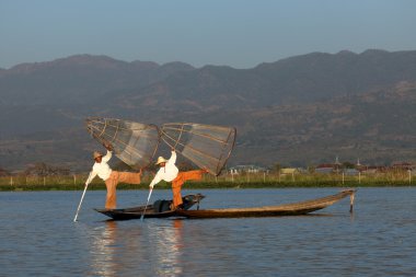 Bacak rowers Inle Gölü Myanmar