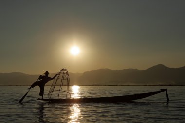 Bacak rowers Inle Gölü Myanmar