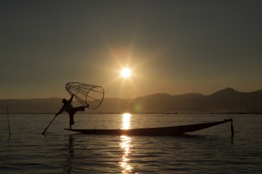 Bacak rowers Inle Gölü Myanmar