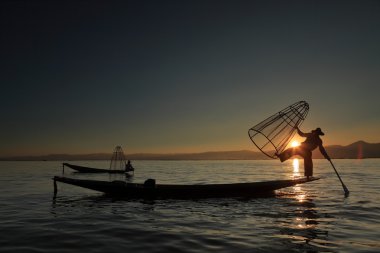 Bacak rowers Inle Gölü Myanmar
