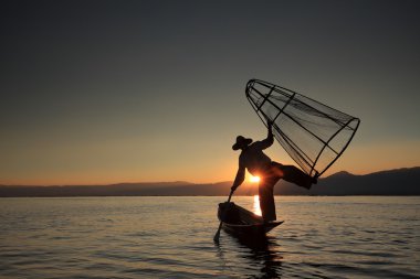 Bacak rowers Inle Gölü Myanmar