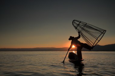 Bacak rowers Inle Gölü Myanmar