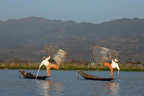 Bacak rowers Inle Gölü Myanmar