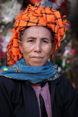 Geleneksel Shan kadın Myanmar