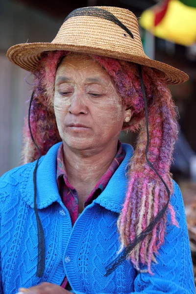 Geleneksel Shan kadın Myanmar — Stok fotoğraf