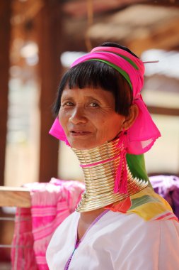 Geleneksel Padaung kadın Myanmar