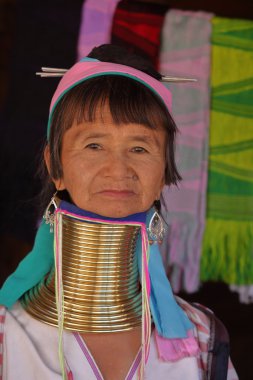 Geleneksel Padaung kadın Myanmar