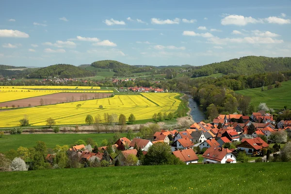 La valle della Werra in Germania — Foto Stock