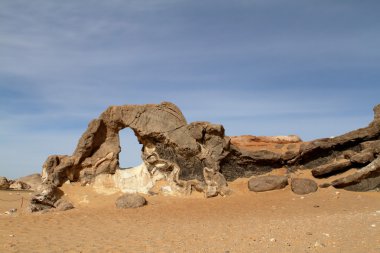 Crystal Grotto Mısır Sahara beyaz çölde kapalı